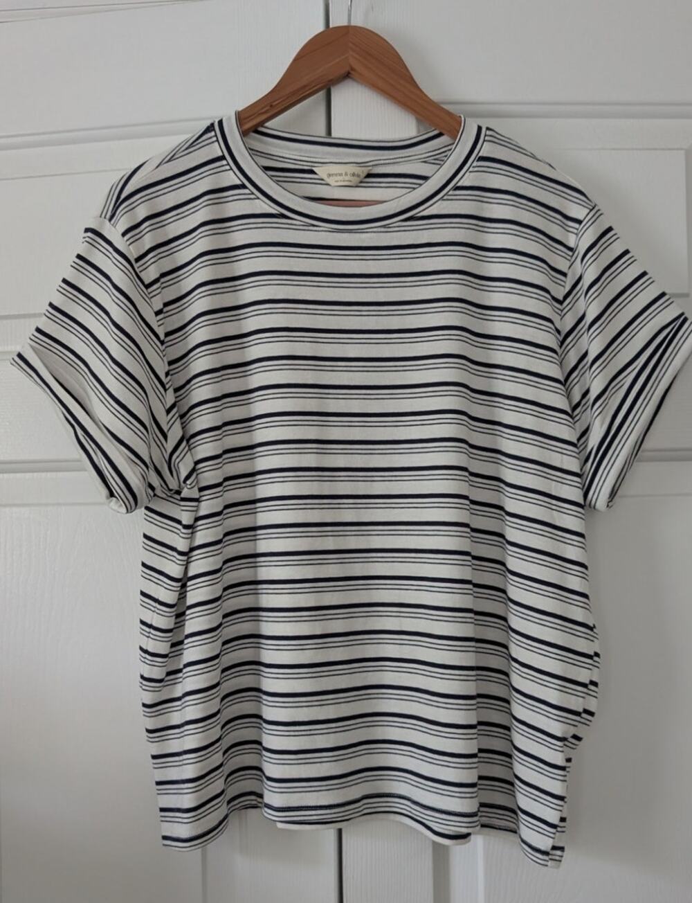 Gemma & Olivia Striped Boxy Top